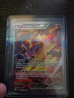 2025 POKEMON Team Rocket's Moltres EX 229/182 Stamped Promo Destined Rivals - Image 1