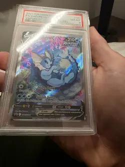 Pokemon TCG Vaporeon V SWSH181 Full Art Promo Card PSA 8 black star promo - Image 2