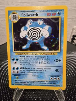 Pokemon Poliwrath Base Set Holo Rare 13/102 1999 Wizards 90 HP English - Image 1