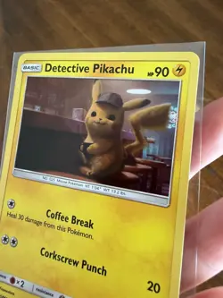 Detective Pikachu promo Pokemon trading Card SM190 Holo LP NM Bulbasaur psyduck - Image 3