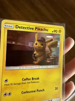 Detective Pikachu promo Pokemon trading Card SM190 Holo LP NM Bulbasaur psyduck - Image 4