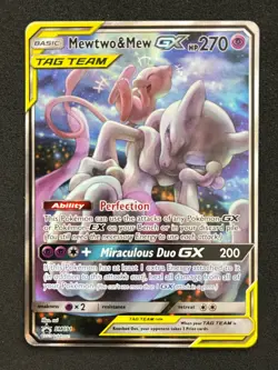 Pokemon Mew & Mewtwo GX SM191 – Tag Team Promo – NM *SHIPS FAST* - Image 1