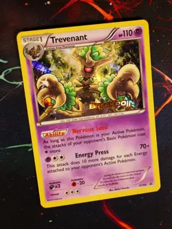 LP Pokemon (Prerelease) TREVENANT Card XY BLACK STAR PROMO XY94 Holo BREAKPoint - Image 2