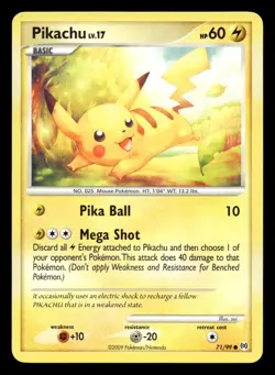 Pikachu 71/99 Common Arceus Pokemon LP - Image 1