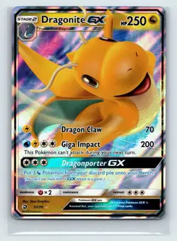 Pokemon Dragonite GX 37/70 Dragon Majesty Ultra Rare NM - Image 1