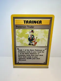 Pokemon Trader 77/102 Rare Base Set Unlimited Pokemon Moderately Played - Image 1