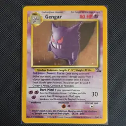 1995 Pokemon TCG Gengar Fossil #5 Holo Unlimited Holo Rare - Image 1