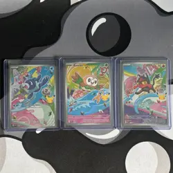 Pokemon First Partner Illustration Series 1 Alolan Alola Starters Promo Set - Image 1