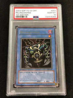 Yugioh 2003 Relinquished 1st SDP-001 PSA 10 Ultra Rare - Image 1