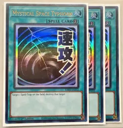3x Mystical Space Typhoon 1st Edition Ultra Rare RA05-EN112 Yu-Gi-Oh! - Image 1