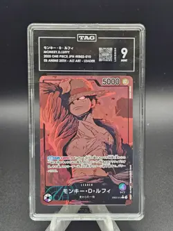 2025 One Piece Japanese EB02 Monkey D Luffy Leader Alternate Art TAG 9 - Image 1