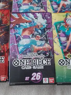 ~LOT OF 6~ ONE PIECE TCG: STARTER DECK BUNDLE ST-23-26-28 SHANKS YAMATO MONKEY - Image 2
