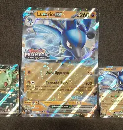 Pokemon Stamped Promos Prismatic Evolutions Lucario Tyranitar ex Premium - Image 2