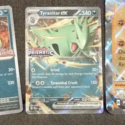 Pokemon Stamped Promos Prismatic Evolutions Lucario Tyranitar ex Premium - Image 4