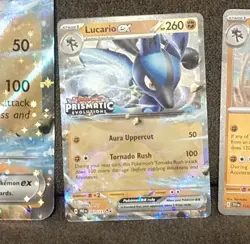 Pokemon Stamped Promos Prismatic Evolutions Lucario Tyranitar ex Premium - Image 5