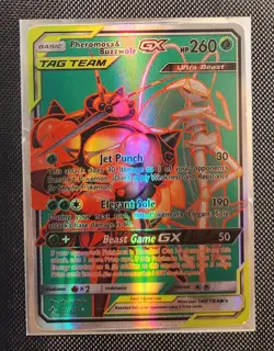 Pokemon TCG Pheromosa And Buzzwole Tag Team GX 191/214 - Image 1
