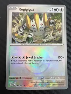 Pokemon TCG Prismatic Evolutions Pokeball Textured Regigigas 086/131 NM - Image 1