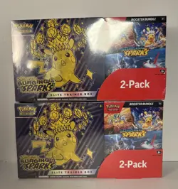 LOT OF 2 - Pokemon Surging Sparks ETB & Booster Bundle Costco 2 pack Fac Sealed - Image 1