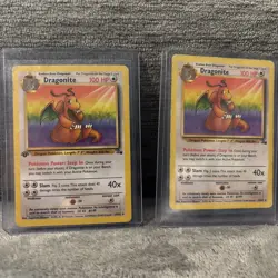 Pokemon TCG Dragonite Fossil 1st edition 19/62 Non-Holo Unlimited Rare Card x2 - Image 2