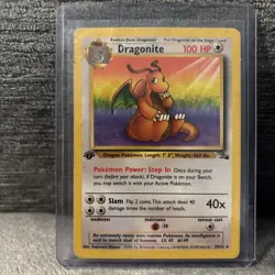 Pokemon TCG Dragonite Fossil 1st edition 19/62 Non-Holo Unlimited Rare Card x2 - Image 3