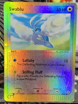 Pokemon TCG Swablu EX Dragon Reverse Holo Common Card 75/97 MP - Image 1