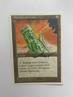 MTG ARTIST PROOF ITALIAN 4TH EDITION JADE MONOLITH SIGNED ANSON MADDOCKS RARE - Image 1