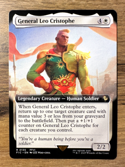 Magic MTG Final Fantasy General Leo Cristophe #135 *NON-FOIL* Extended Art Rare - Image 1