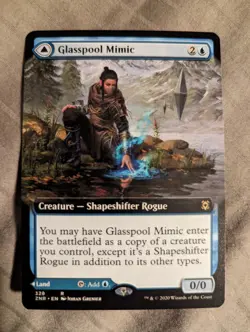 1x Glasspool Mimic Extended Art NM - Zendikar ZNR MTG Magic Pioneer EDH x1 - Image 1