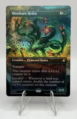 MTG Mossborn Hydra Borderless Foundations 0337 Foil - Image 1