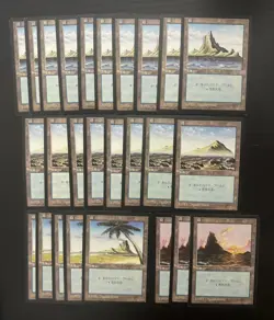 MTG 26X JAPANESE MIRAGE ISLAND MAGIC THE GATHERING BASIC LAND COMMON - Image 1