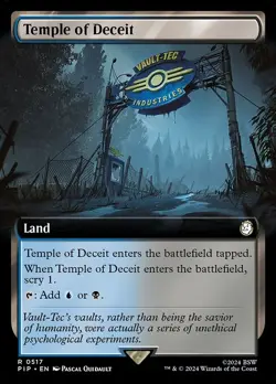 Temple of Deceit Extended Art Regular - Fallout MTG-NM - Image 1