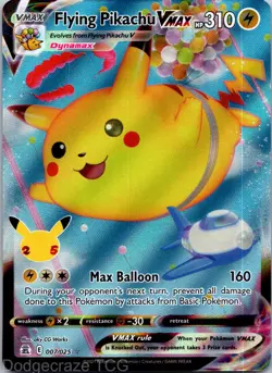 Flying Pikachu VMAX 007/025 Holo Rare VMAX Celebrations Pokemon NM - Image 1