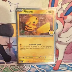 Pokemon TCG Pikachu 051/162 Stamped Cosmos Holo Pokemon Day 2026 Promo MINT/NM - Image 1