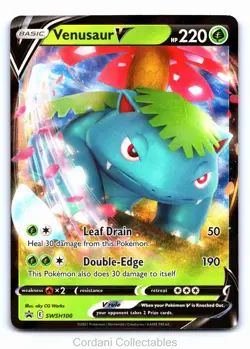 Venusaur V SWSH100 - SWSH Black Star Promo - Pokemon Card - Near Mint - Image 1