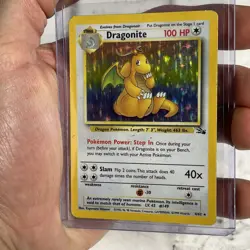 Dragonite - 4/62 - Pokemon Fossil Unlimited Holo Rare Card WOTC HP+ Vintage TCG - Image 2