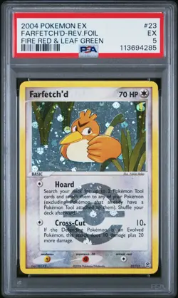 2004 POKEMON EX FIRE RED & LEAF GREEN #23 FARFETCH'D-REVERSE FOIL PSA 5 - Image 1