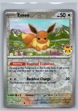 Eevee 074/131 - Reverse Holo Pokemon Day 2025 Promo Prismatic Evolutions - NM 04 - Image 1