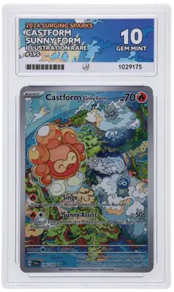 Pokemon TCG - Castform Sunny Form 195/191 - ACE 10 Perfect Subgrades Gem Mint - Image 1
