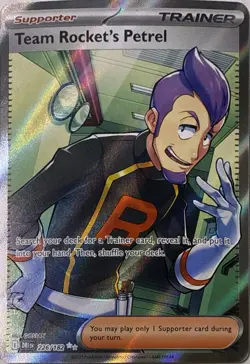 Team Rocket's Petrel 226/182 Ultra Rare Destined Rivals Pokemon NM - Image 1