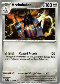 Archaludon Uncommon ME02: Phantasmal Flames 075/094 NM Pokemon - Image 1