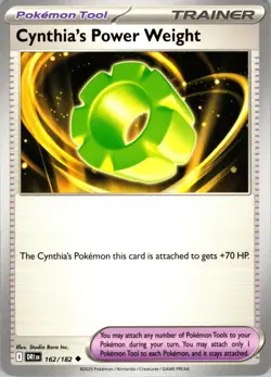 Cynthia's Power Weight Uncommon SV10: Destined Rivals 162/182 NM Pokemon - Image 1