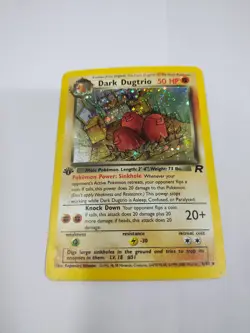 PERFECT SWIRL Pokemon Team Rocket Dark Dugtrio Holo Rare 6/82 1st Edition - Image 1