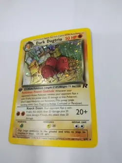 PERFECT SWIRL Pokemon Team Rocket Dark Dugtrio Holo Rare 6/82 1st Edition - Image 2