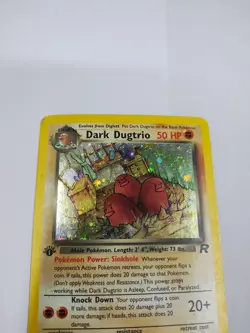 PERFECT SWIRL Pokemon Team Rocket Dark Dugtrio Holo Rare 6/82 1st Edition - Image 4