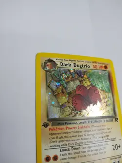 PERFECT SWIRL Pokemon Team Rocket Dark Dugtrio Holo Rare 6/82 1st Edition - Image 5