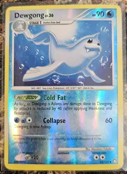 Pokemon 2007 Mysterious Treasures Dewgong Rev Holo 45 HP - Image 1
