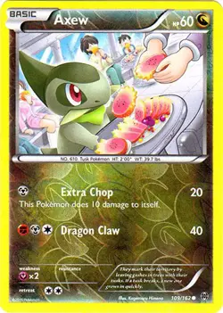 Pokemon - Axew - 109/162 - Common - Reverse Holo - XY - BREAKthrough - NM - Image 1