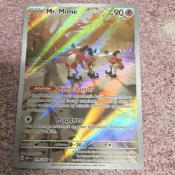 Pokemon Mr. Mime Illustration Rare Holo 90 HP Basic 179/165 SV 151 Okacheke - Image 1