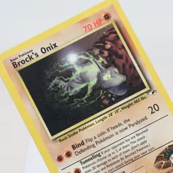 Pokemon TCG - Brock's Onix 21/132 Gym Heroes Rare WOTC - MPIndent - Image 1