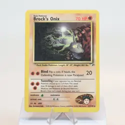 Pokemon TCG - Brock's Onix 21/132 Gym Heroes Rare WOTC - MPIndent - Image 2
